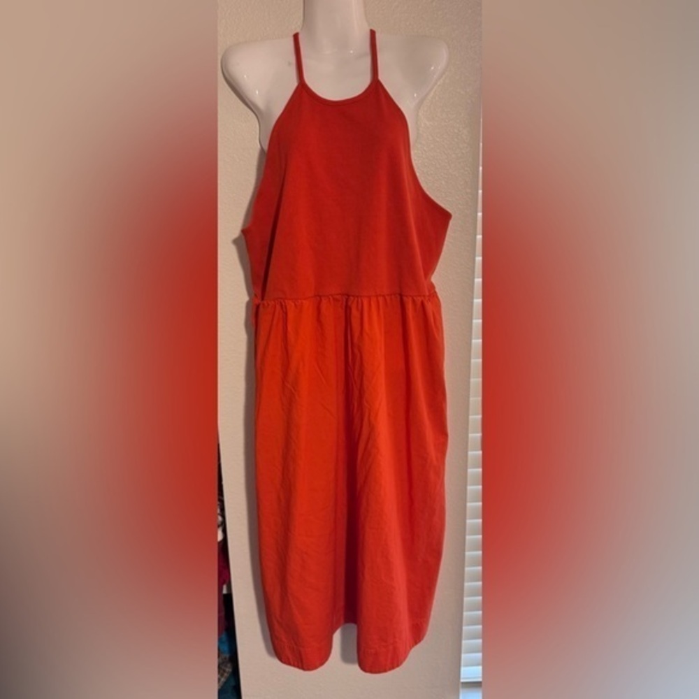 Boden Vibrant Orange Halter Dress Size 20